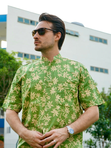 Summer Palm Trees Mandarin Shirt